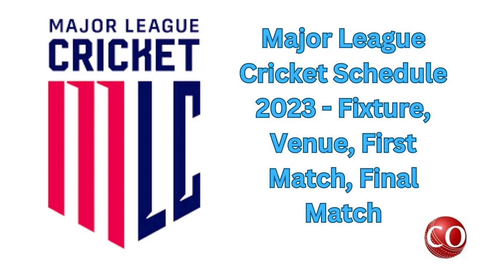 Major League Cricket Schedule 2023