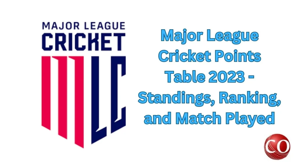 Major League Cricket Points Table 2023