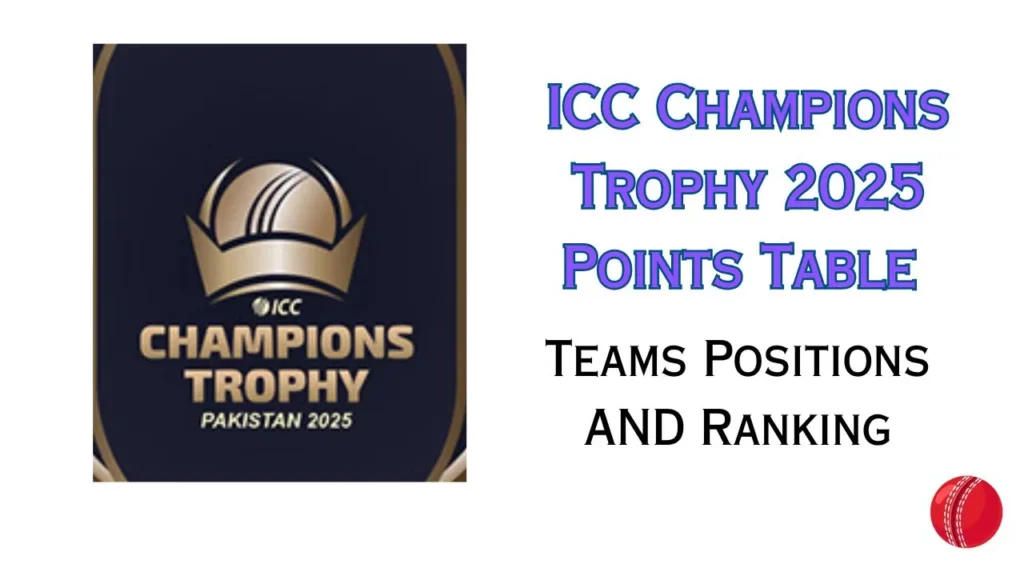 Champions Trophy 2025 Points Table